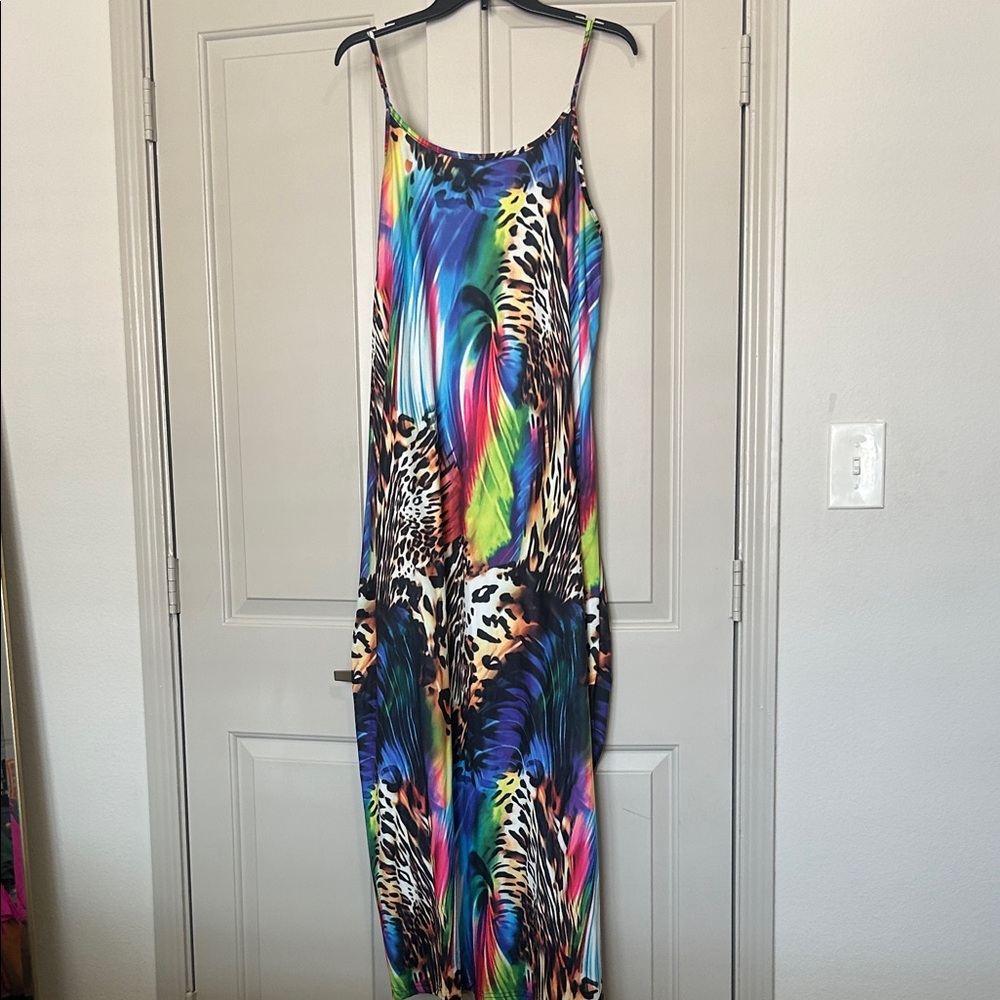 Shein Vibrant Multicolor Maxi Dress